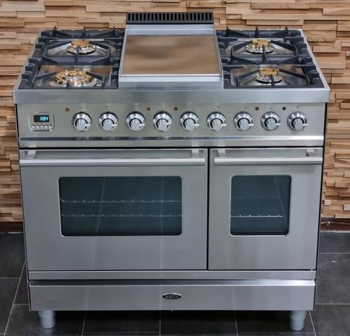 🔥Poêle de luxe Boretti 90 cm FOUR À GAZ en acier inoxydable, Electroménager, Cuisinières, Comme neuf, Autoportant, 5 zones de cuisson ou plus