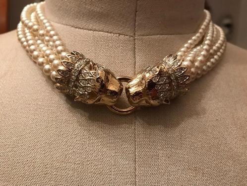 ECHTE CHOKER MET FIJNE PARELS, Handtassen en Accessoires, Kettingen, Nieuw, Overige materialen, Ophalen of Verzenden