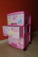 Armoire enfant à roulettes - Princesse, Comme neuf, 3 ou 4 tiroirs, 25 à 50 cm, Autres matériaux