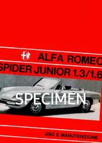 Alfa Romeo Spider - uso e manutenzione, Ophalen of Verzenden