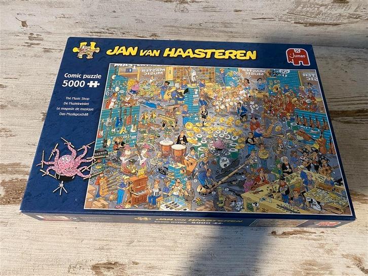 jan van haasteren - de muziekwinkel 5000 stuks [s681], Hobby en Vrije tijd, Denksport en Puzzels, Zo goed als nieuw, Verzenden