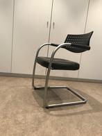 VITRA visasoft visavis sledestoelen/6x/leer, vintage, zwart, Huis en Inrichting, Stoelen, Ophalen, Zwart, Design modernistisch comfortabel