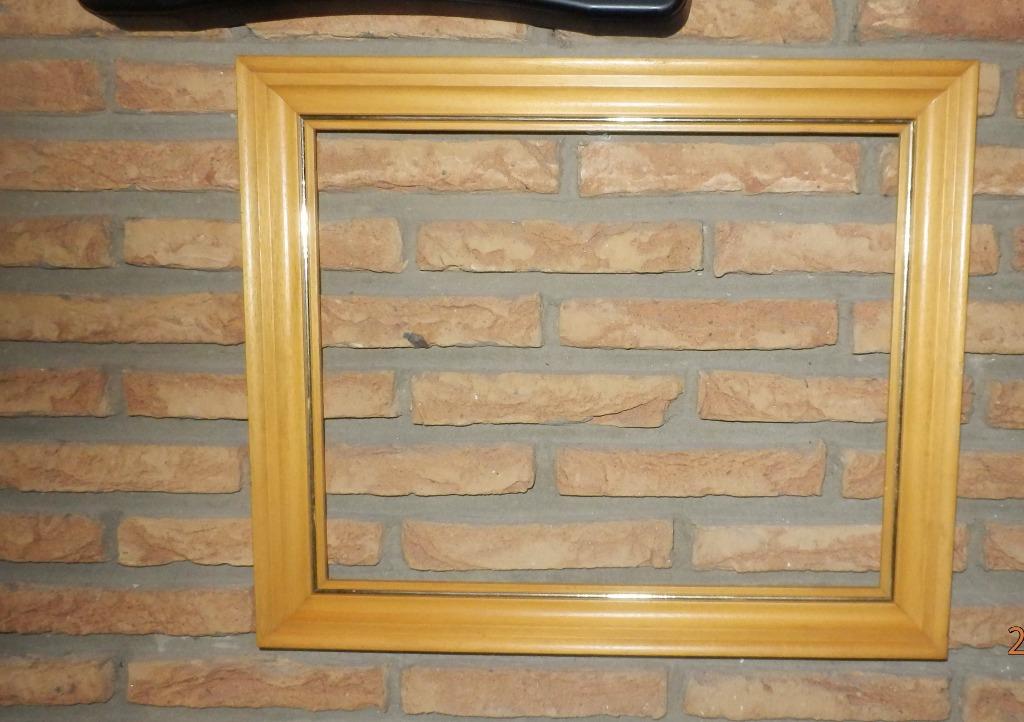 (5) -1 cadre en bois -, Moins de 50 cm, Enlèvement ou Envoi, Comme neuf, Bois