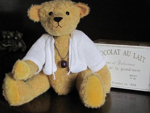 Teddybeer Scott 45 cm handgemaakt, Collections, Ours & Peluches, Neuf, Ours en tissus, Autres marques, Enlèvement ou Envoi