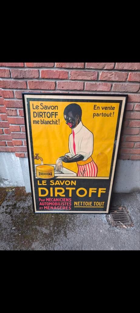 Super Rare 1930's French Dirtoff Soap Advertising Poster, Verzamelen, Merken en Reclamevoorwerpen, Zo goed als nieuw, Ophalen of Verzenden