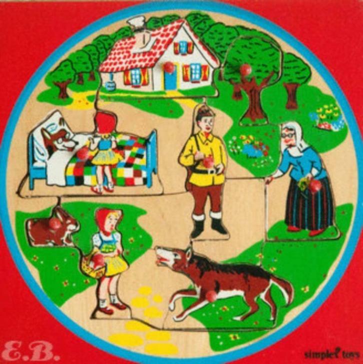 Simplex toys Puzzel, Kinderen en Baby's, Speelgoed | Kinderpuzzels, Minder dan 10 stukjes, Van hout, Ophalen of Verzenden