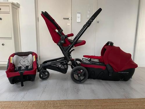 JANE Rider 3in1, Kinderen en Baby's, Kinderwagens en Combinaties, Gebruikt, Kinderwagen, Duowagen, Luchtbanden, Met autostoeltje
