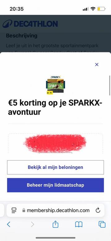 €5 korting op je SPARKX-avontuur beschikbaar voor biedingen