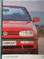 Brochure Volkswagen VW Golf Cabriolet 1993 - FRANCAIS, Livres, Autos | Brochures & Magazines, Volkswagen, Enlèvement ou Envoi