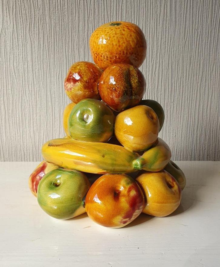 Keramieken fruittoren, Portugees aardewerk 23 cm, Antiek en Kunst, Antiek | Keramiek en Aardewerk, Ophalen of Verzenden