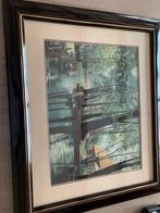 Kader met fijn chinees borduurwerk ., Ophalen