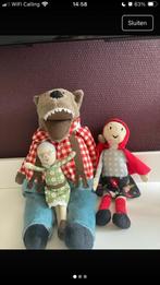 Roodkapje en boze wolf met oma: knuffel, Ophalen of Verzenden, Zo goed als nieuw, Overige typen
