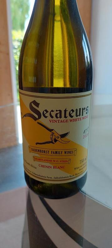 Secateurs Zuid-Afrika Chenin Blanc witte wijn, Verzamelen, Wijnen, Ophalen, Afrika, Nieuw, Witte wijn