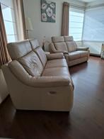 Lederen 3 zit met 2 relaxen en een 2 zit in prima staat, Maison & Meubles, Enlèvement