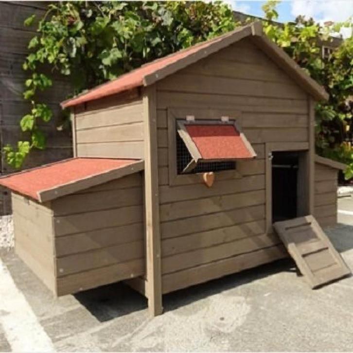 Kippenhok Bakira XL met Mestlade, Animaux & Accessoires, Volatiles | Accessoires, Neuf, Poulailler, Enlèvement ou Envoi