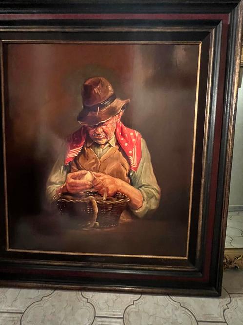 Schilderij Georges teugels. Aardappelschiller, Antiek en Kunst, Kunst | Schilderijen | Klassiek, Ophalen