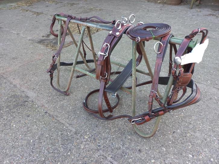 Nieuw shetland mini tuigje bruin leren, Dieren en Toebehoren, Paarden en Pony's | Hoofdstellen en Tuigage, Nieuw, Ophalen