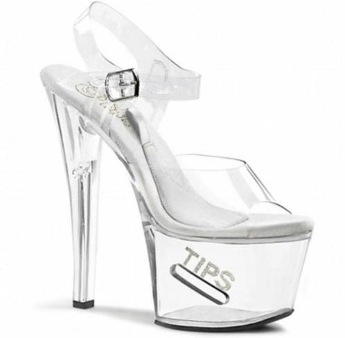 PLEASER Tipjar-708-5 nieuw maat 40 EU doorzichtige hakken, Kleding | Dames, Schoenen, Nieuw, Schoenen met hoge hakken, Ophalen of Verzenden
