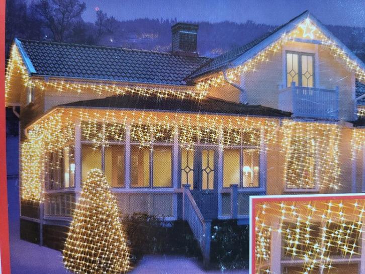 3 Stalactieten lichtslingers -System Expo - 8 meter- buiten, Diversen, Kerst, Zo goed als nieuw, Ophalen of Verzenden