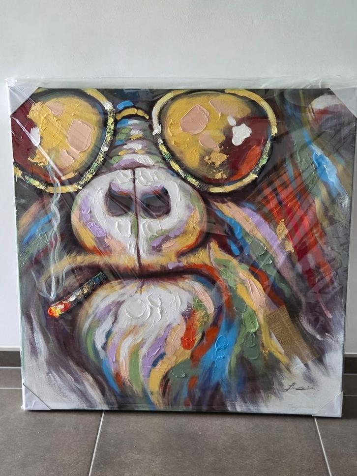 Canvas Schilderij Aap, Antiek en Kunst, Kunst | Schilderijen | Modern, Ophalen