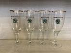 34/ Lot de 4 anciens verres Abbaye de Maredsous, Utilisé, Enlèvement ou Envoi, Verre à bière