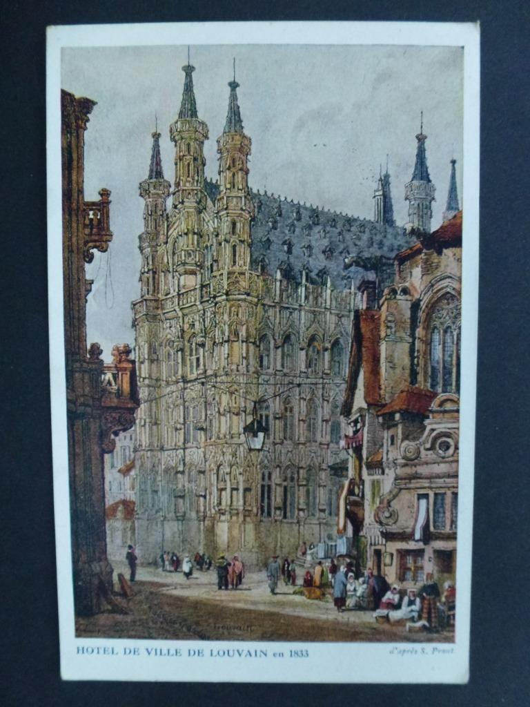 Leuven  hotel de ville de Louvain en 1833, Verzenden, Voor 1920, Gelopen, Vlaams-Brabant