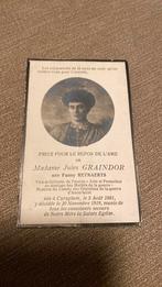 Reynaerts x Graindor 1881 Cureghem Kuregem 1919 (Anderlecht), Verzenden, Bidprentje