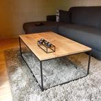 Salontafel uit eik en metaal, Huis en Inrichting, Tafels | Salontafels, 50 tot 100 cm, Minder dan 50 cm, 100 tot 150 cm, Rechthoekig