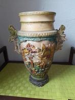 Grand vase motif asiatique  +/- 38 - 40 cm, Ophalen of Verzenden