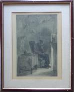 FELICIEN ROPS / SOUVENIR D'ANTAN / HELIOGRAVURE / 32x26cm, Antiek en Kunst, Kunst | Etsen en Gravures, Ophalen of Verzenden