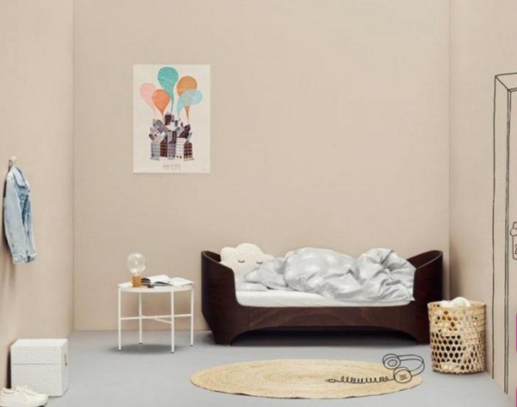 Leander meegroeibed walnut, Kinderen en Baby's, Kinderkamer | Bedden, Zo goed als nieuw, Ophalen