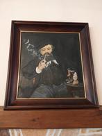 Peinture à l'huile Urbain Marcel 1944 fumeur de pipe, Enlèvement