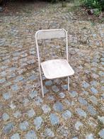 4 originele vintage ijzeren klapstoelen, Ophalen, Gebruikt, Metaal, Inklapbaar