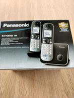 Deux téléphones portables sans fil Panasonic, couleur : noir, Enlèvement