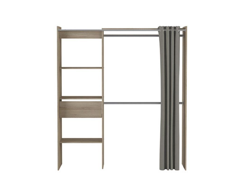 Armoire Dressing Chicago 198455 Extensible+Rideau 168cm