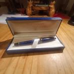 Waterman blauw gemarmerde vintage pen met originele doos, Vulpen, Met doosje, Zo goed als nieuw, Ophalen