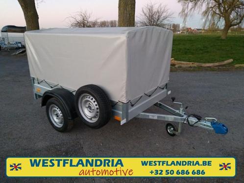Bagagewagen 750 kg met huif, reservewiel en LED lichten, Auto's, Bestelwagens en Lichte vracht, Bedrijf, Fiat, Ophalen