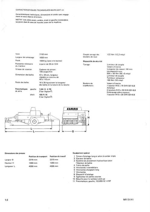 Balloteuse Claas Markant 41, Articles professionnels, Agriculture | Outils, Cultures, Agricole