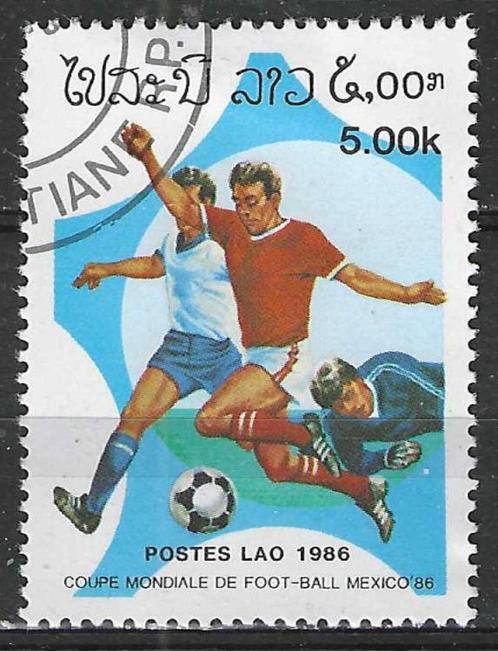 Laos 1986 - Yvert 697 - Wereldbeker Voetbal in Mexico (ST), Postzegels en Munten, Postzegels | Azië, Gestempeld, Verzenden