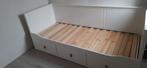 Bedbank met 3 lades - Ikea HEMNES 80 x 200 (wit), 160 cm, Gebruikt, Wit, Hout