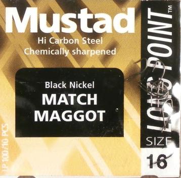 Mustad Long Point Match Maggot & Crystal Chub, Envoi, Neuf, Hameçon