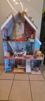 Poppenhuis 3 verdiepingen incl barbie auto en scooter enz, Kinderen en Baby's, Ophalen, Gebruikt