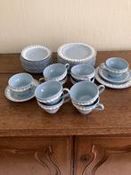 Vintage Wedgwood Etruria&Balaston blauw-wit Queensware set, Ophalen of Verzenden