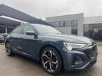 Audi Q8 E-Tron SB 55 Quattro Sline 408pk 2024, Auto's, Audi, Zwart, Blauw, Leder, Dealer onderhouden