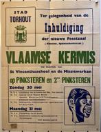 Originele retro affiche: Vlaamse Kermis Torhout, Verzamelen, Posters, Ophalen of Verzenden, Zo goed als nieuw