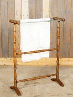 houten handdoekenrek met glazen stangen, Antiek en Kunst, Ophalen of Verzenden