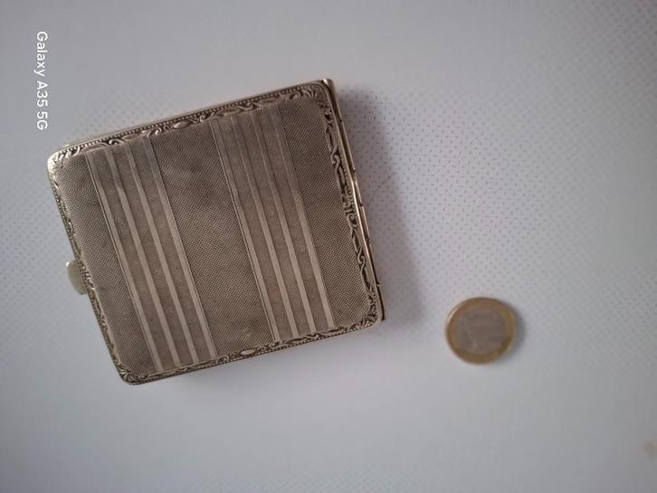 antieke vintage Alcappa zilveren sigarettenhouder, Antiek en Kunst, Antiek | Zilver en Goud, Zilver, Ophalen of Verzenden