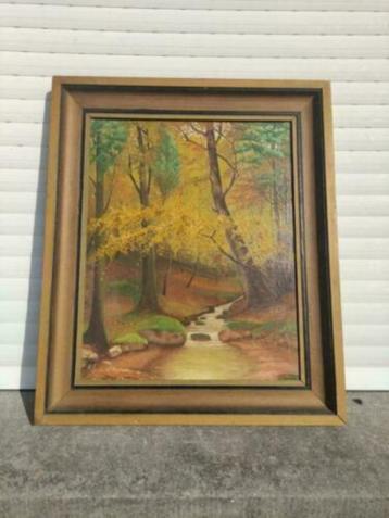 Huile sur toile ruisseau signe f ongenaed beschikbaar voor biedingen