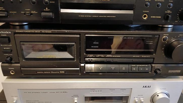 Technics RS BX 606 3-kops bandrecorderspeler, Audio, Tv en Foto, Cassettedecks, Enkel, Overige merken, Auto-reverse, Tape counter