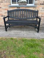 Zwart geverfde bank te koop!, Tuin en Terras, Tuinbanken, Ophalen, Zo goed als nieuw